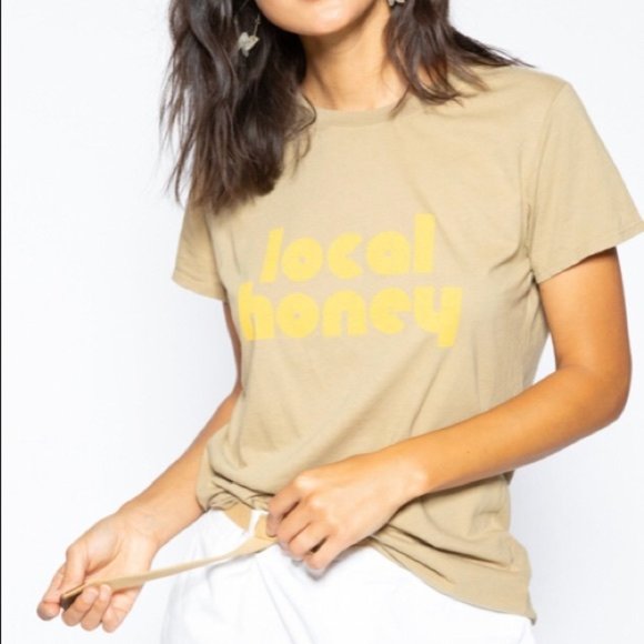 SUB URBAN RIOT Tops - SUB-URBAN RIOT Local Honey Khakai TShirt